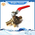 Red handle brass pex fitting valve CUPC NSF61 AB1953 CSA NO LEAD